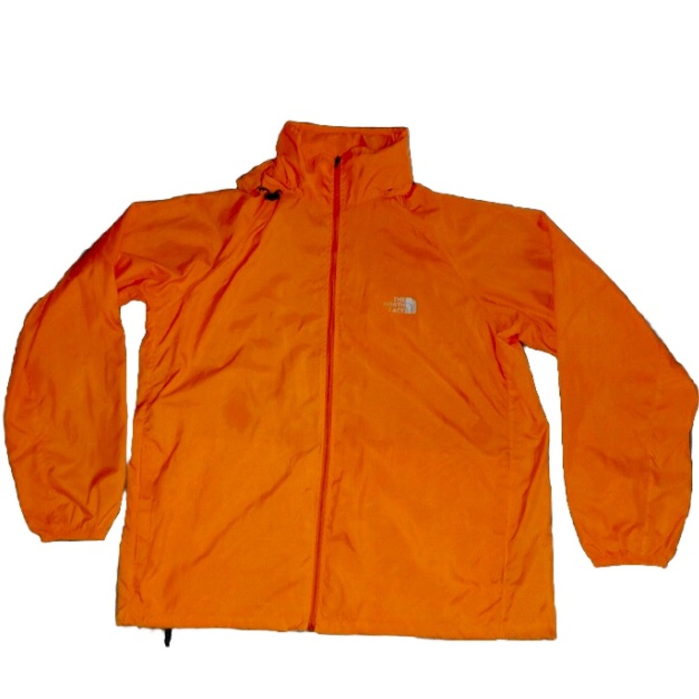 The North Face Orange Lightweight Nylon  Windbreaker Packable Jacket Size XXL